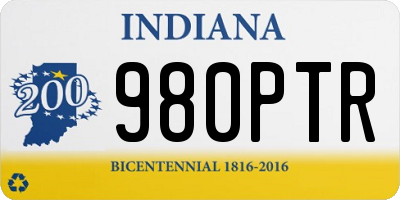 IN license plate 980PTR