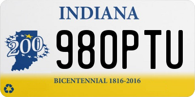 IN license plate 980PTU