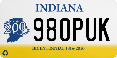 IN license plate 980PUK