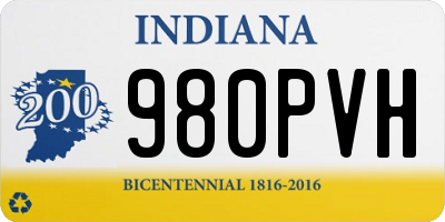 IN license plate 980PVH