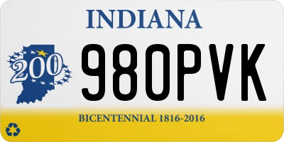 IN license plate 980PVK