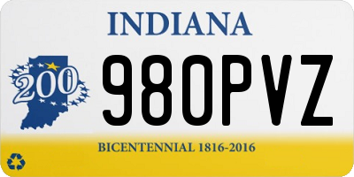 IN license plate 980PVZ