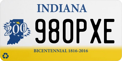 IN license plate 980PXE