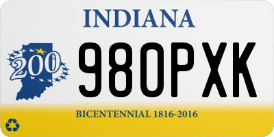 IN license plate 980PXK