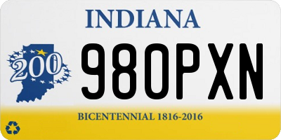 IN license plate 980PXN