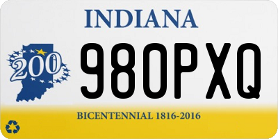 IN license plate 980PXQ