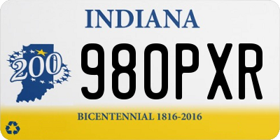 IN license plate 980PXR