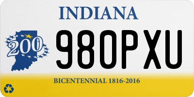 IN license plate 980PXU