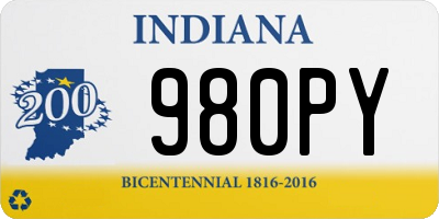 IN license plate 980PY