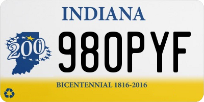 IN license plate 980PYF