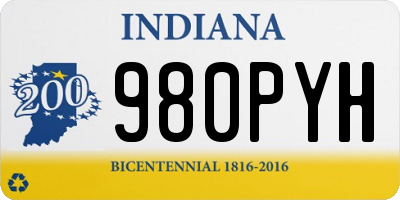 IN license plate 980PYH