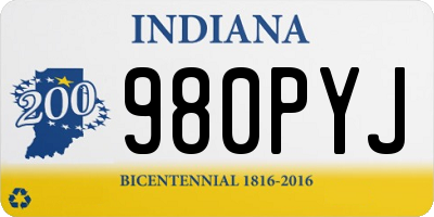 IN license plate 980PYJ