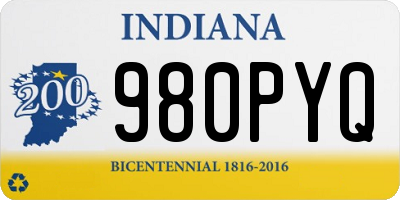 IN license plate 980PYQ