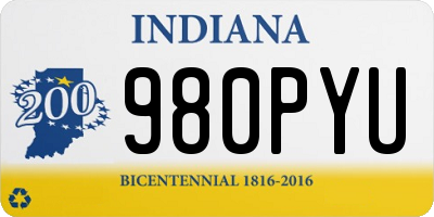 IN license plate 980PYU