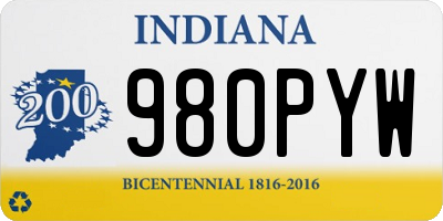 IN license plate 980PYW