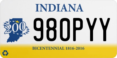 IN license plate 980PYY