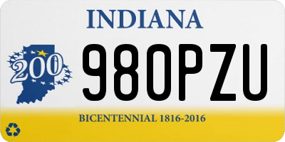 IN license plate 980PZU