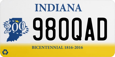 IN license plate 980QAD