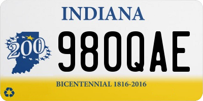 IN license plate 980QAE