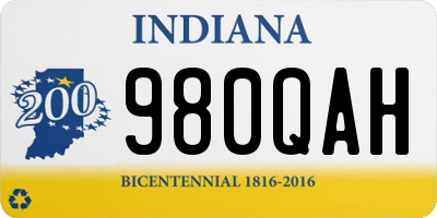 IN license plate 980QAH