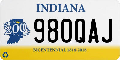 IN license plate 980QAJ
