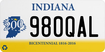 IN license plate 980QAL