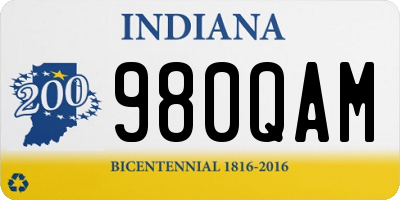 IN license plate 980QAM