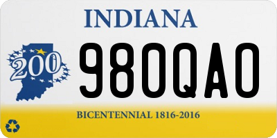 IN license plate 980QAO