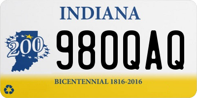 IN license plate 980QAQ