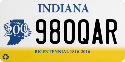 IN license plate 980QAR