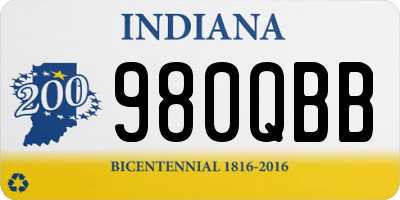 IN license plate 980QBB