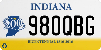IN license plate 980QBG