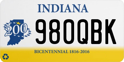 IN license plate 980QBK