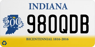IN license plate 980QDB