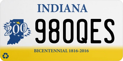 IN license plate 980QES
