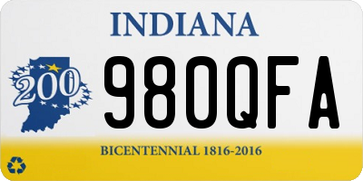 IN license plate 980QFA