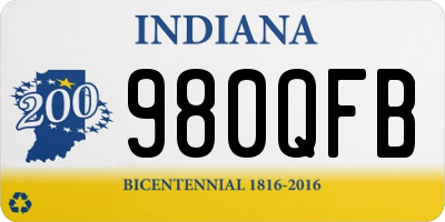 IN license plate 980QFB