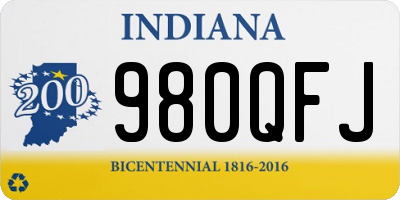 IN license plate 980QFJ