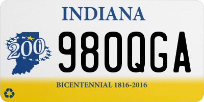 IN license plate 980QGA