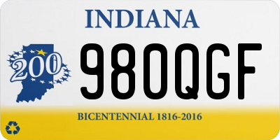 IN license plate 980QGF