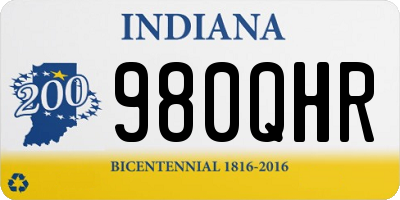 IN license plate 980QHR