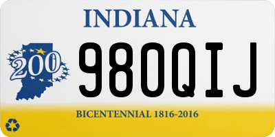 IN license plate 980QIJ