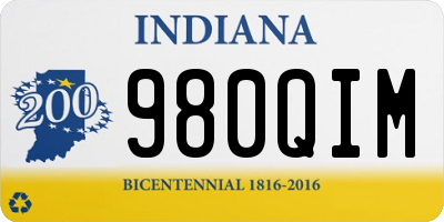 IN license plate 980QIM