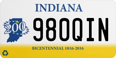 IN license plate 980QIN