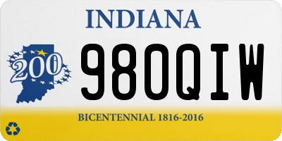 IN license plate 980QIW