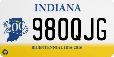 IN license plate 980QJG