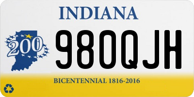 IN license plate 980QJH
