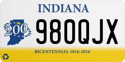 IN license plate 980QJX