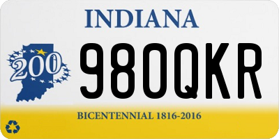 IN license plate 980QKR