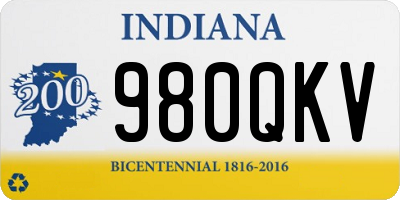 IN license plate 980QKV